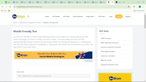Mobile Friendly Test