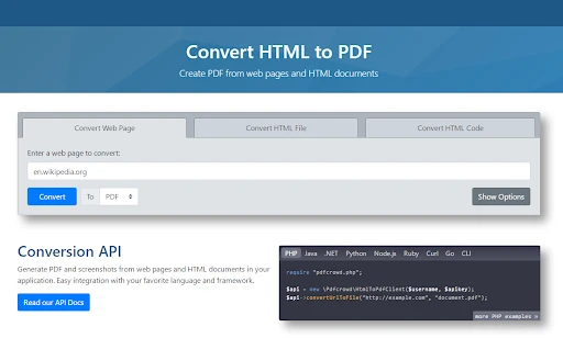 Convert HTML to PDF