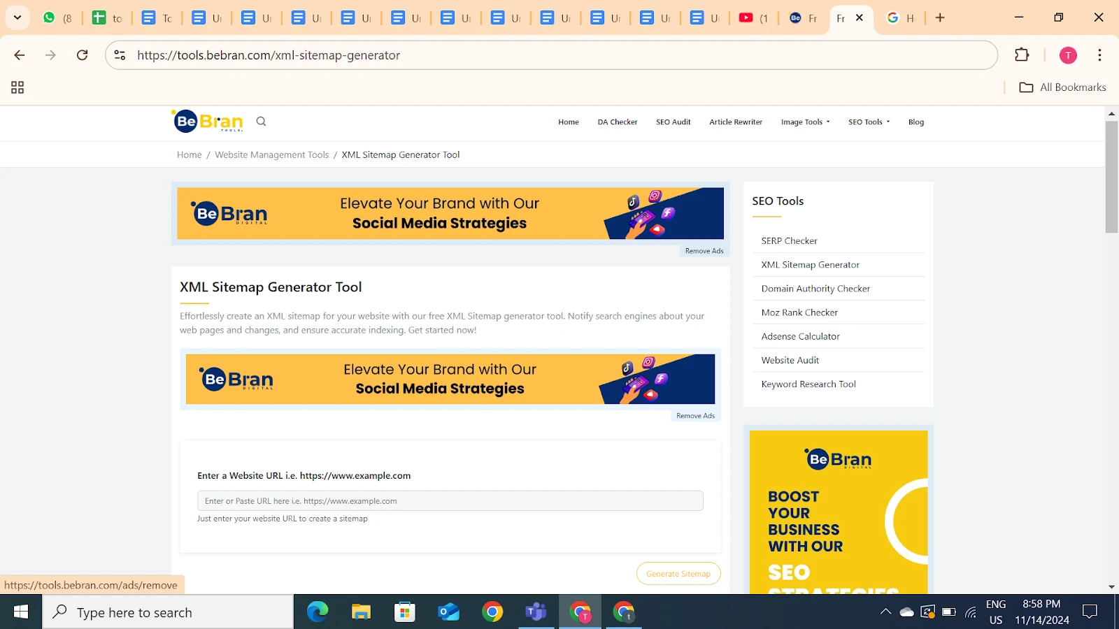 Free XML Sitemap Generators