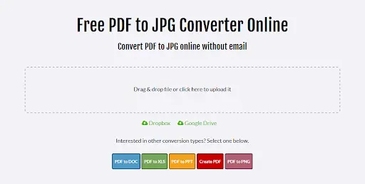 Online PDF to JPG Converters