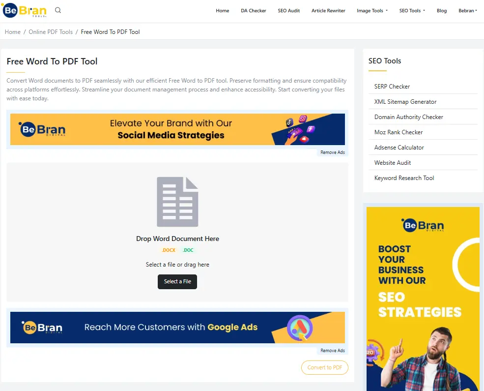Step-by-Step Guide Word to PDF Conversion for Free