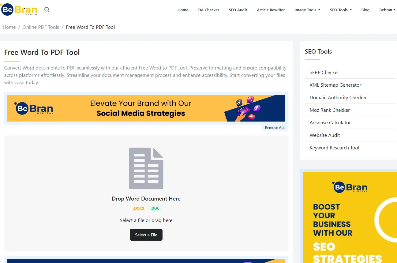 Why Small Businesses Should Use Free Word to PDF Tools