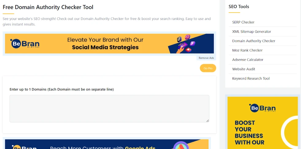 Domain Authority checker1
