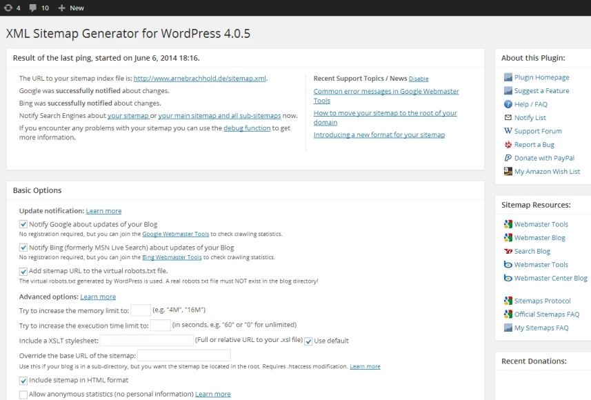 XML sitemap2