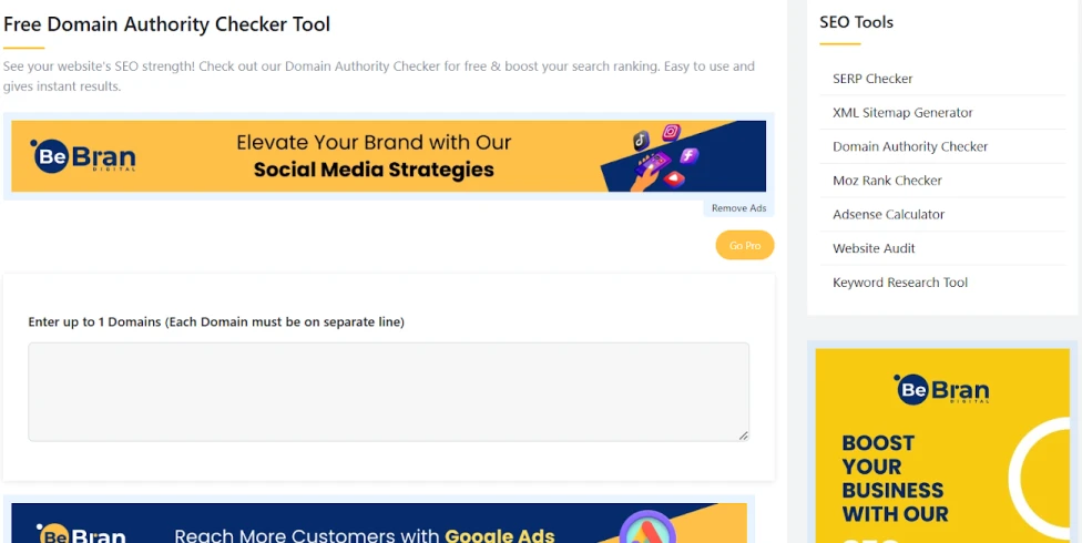 Domain Authority checker 1